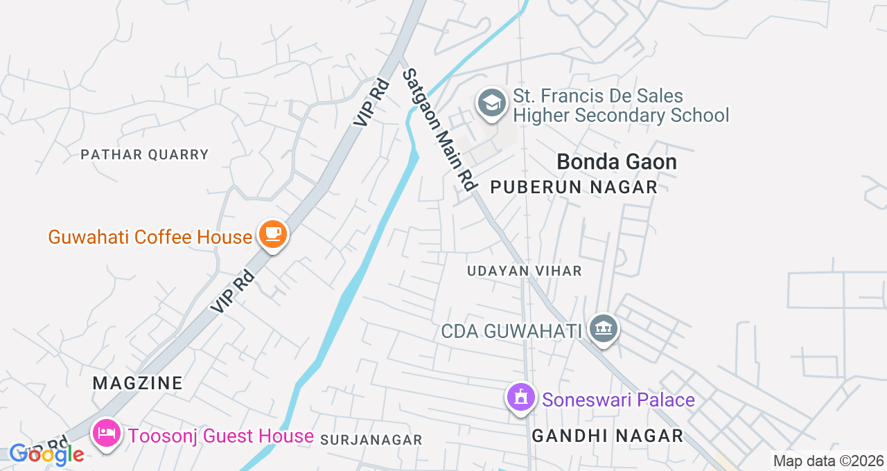 Map of Pathar Quarry, Guwahati