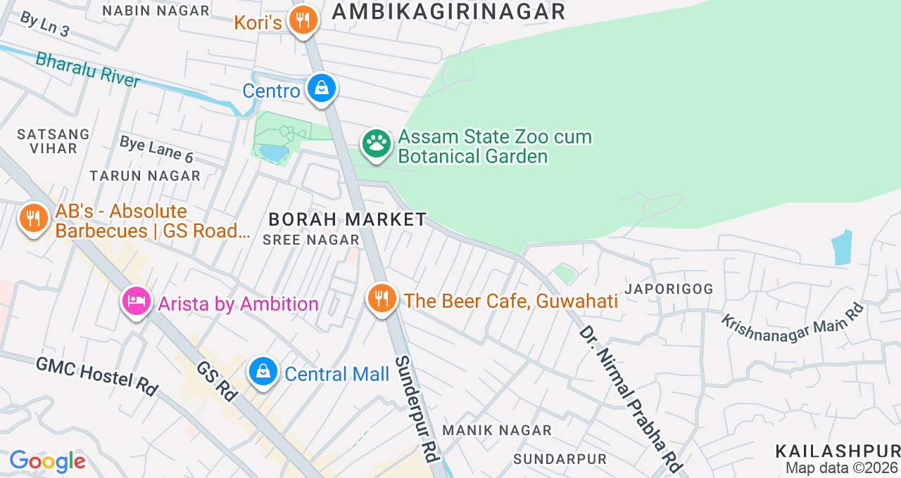 Map of Japorigog, Guwahati