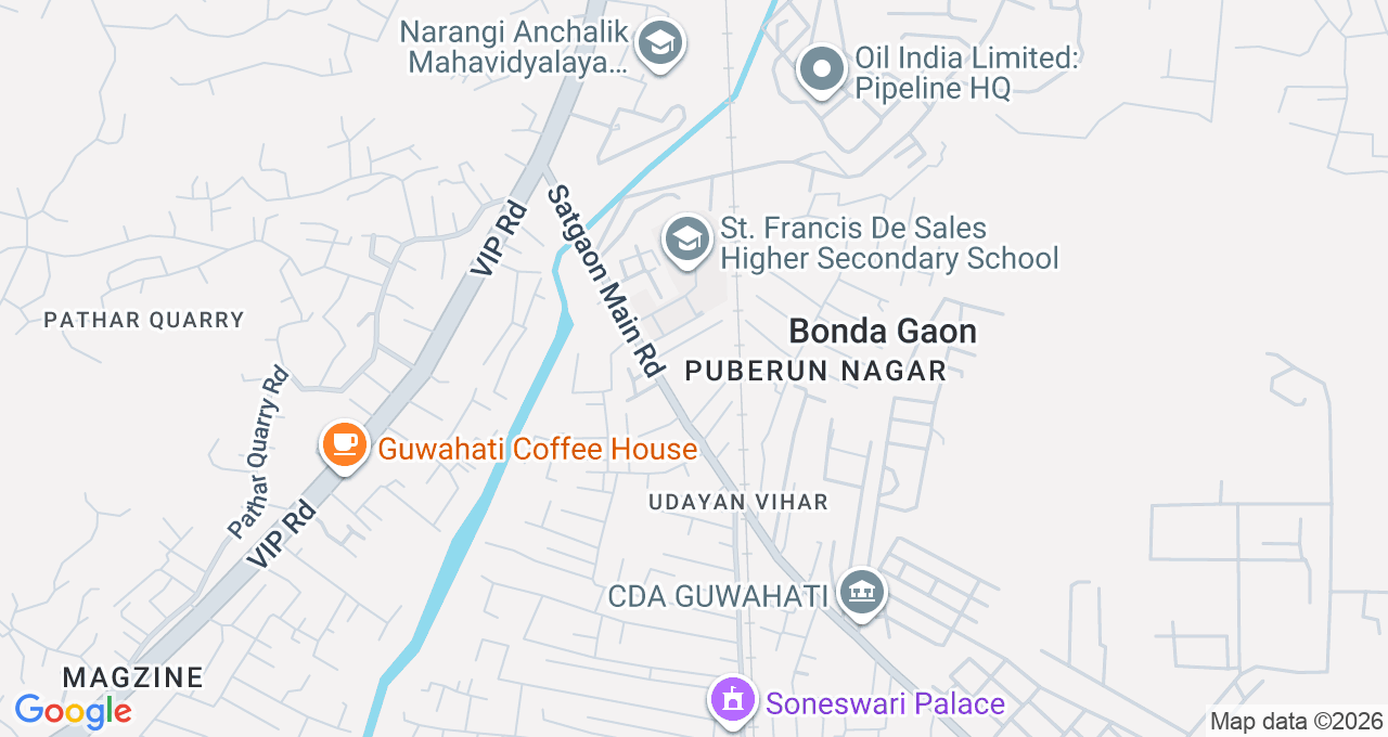 Map of Narengi, Guwahati